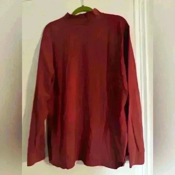 LL Bean Shirt Mens XL Red Turtleneck Long Sleeve Traditional Fit Basic Solid. - Picture 2 of 7